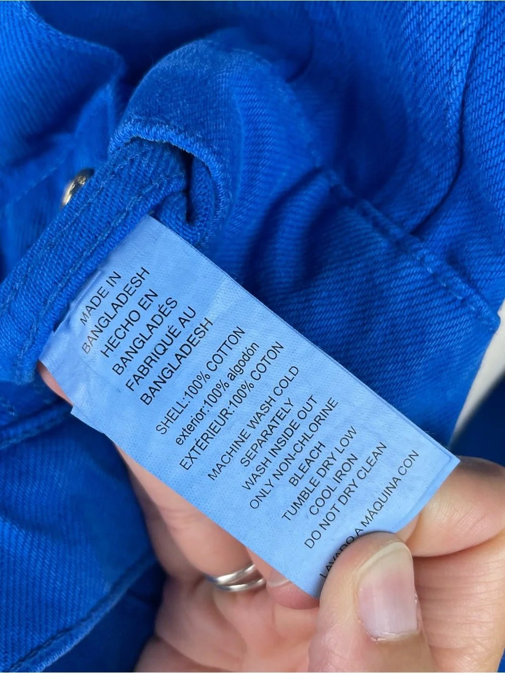 Michael Kors Royal Blue Denim Gold Button Jacket Women Large